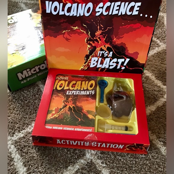 Kids Experiments MICROPRO Microscope Set & Volcano Fun Learning Science Kits - Picture 2 of 16